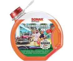 Sonax koncentruotas vasarinis stiklų valiklis Havana Love (3 litrai) skirtas priekiniams stiklams ir priekinių žibintų plovikliams, prekės nr. 03934000