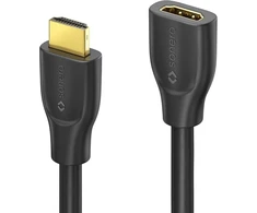 Sonero® 4k hdmi prailginimo kabelis, premium high speed, 4k 60hz, hdmi kištukas į hdmi lizdą, paauksuoti kontaktai, dvigubas ekranavimas, pvc apvalkalas, 0,50 m