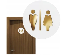 Sosenco tualeto Wc ženkliukas moterims ir vyrams ant durų, bendras, akrilas