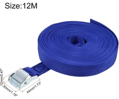 Sourcing map 1 pakuotė tvirtinimo diržas su kumšteline sagtimi 12 m x 25 mm 250 kg apkrova polipropilenas transporto kroviniams mėlynas