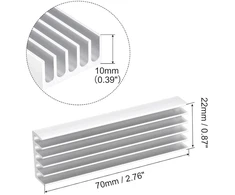 Sourcing map 2 vnt. M.2 Ssd heatsink aušintuvas su termopadžio lydinio aliuminio radiatoriumi