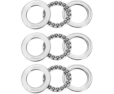 Sourcing map 3 vnt. 51106 atraminis rutulinis guolis 30 mm x 47 mm x 11 mm chromuotas plienas Abec3 vienos eilės ritinėlis