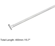 Sourcing map 304 nerūdijančio plieno apvalūs strypai, 3 mm x 400 mm pilno veleno strypai "pasidaryk pats" amatų modelių automobiliams, sraigtasparniams, lėktuvams, 2 vnt.