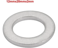 Sourcing map 50 vnt. techninės įrangos kanalo kamščio poveržlė 12 mm x 20 mm x 2 mm