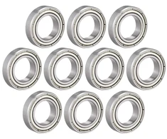 Sourcing map 6801z gilios vagos sferinis vienas ženklas 12 mm x 21 mm x 5 mm chromuoto plieno guolis de, 10 vnt.