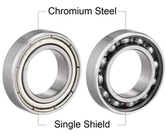 Sourcing map 6801z gilios vagos sferinis vienas ženklas 12 mm x 21 mm x 5 mm chromuoto plieno guolis de, 10 vnt.