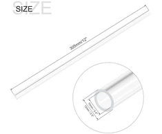 Sourcing map apvalus standus pc vamzdis 10 mm id x 12 mm od x 305 mm polikarbonatinė žarna skaidri, 2 vnt.