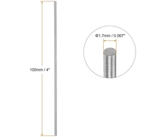 Sourcing map apvalūs strypai 15 vnt., 1,7 mm x 100 mm, greitapjovis plienas (hss), tekinimo staklių strypai
