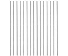 Sourcing map apvalūs strypai 15 vnt., 1,7 mm x 100 mm, greitapjovis plienas (hss), tekinimo staklių strypai
