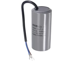 Sourcing map Cbb60 paleidimo kondensatorius su terminalo M8 sriegiu polipropileno plėvele oro kompresoriui vandens siurblio varikliui 50uf 450v ac 2 laidai 50/60hz cilindras 105 x 50 mm