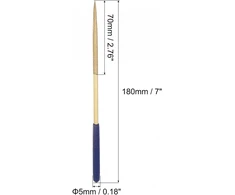 Sourcing map deimantinis adatinis dildė titanu dengta apvali dildė rankinis įrankis su tpu rankena metalui steinee medžiui 5 mm x 180 mm