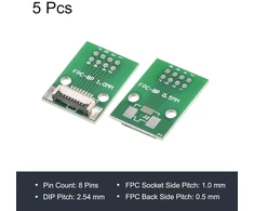 Sourcing map fpc ffc konverterio jungties plokštė 8p 1.0 mm į moterišką pusę 0.5 mm atgal į dip 2.54 mm lcd 3d spausdintuvui dvd