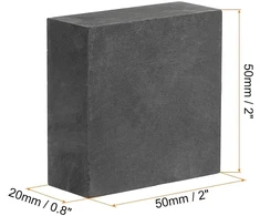 Sourcing map grafito blokas stačiakampė grafito elektrodo plokštelė 50 x 50 x 20 mm lydymo liejimo elektrolizei galvanizavimui, 2 vnt.
