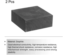 Sourcing map grafito blokas stačiakampė grafito elektrodo plokštelė 50 x 50 x 20 mm lydymo liejimo elektrolizei galvanizavimui, 2 vnt.