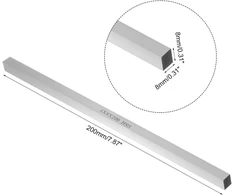 Sourcing map Hss įrankių taško kvadratinis rotacinis šlifuoklis pjovimo frezavimo ruošinys 8 mm x 8 mm x 200 mm, 5 vnt.