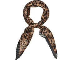 Laikrodis Sourcing map moteriškas leopardinis plisuotas rombo formos šalikas