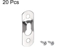 Sourcing map skylės formos pakabinimo plokštelė - vienos skylės kabliukai paveikslų rėmams su varžtais 37 mm x 13 mm, 20 vnt.