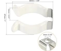 Sourcing map T8 U formos spaustukai Led juostos laikiklis Led šviestuvo juostos spaustukai tvirtinimo laikiklis Led fluorescencinės lempos tvirtinimo spaustukai, 12 vnt.