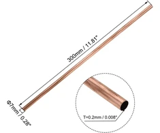 Sourcing map varinis apvalus vamzdis, 300 mm ilgio, tiesi žarna, atsparus oro sąlygoms su plastiškumu, 7 mm išorinis skersmuo, 0,2 mm sienelės storis, 3 vnt.