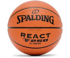 Spalding React Tf-250 oranžinis krepšinio kamuolys