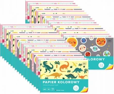 Spalvotas popierius A4, 10 lapų, Interdruk