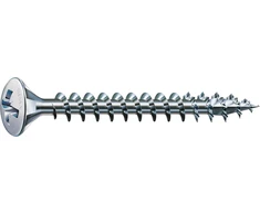 Spax universalus sraigtas, 3.5 x 20 mm, pakuotė 1000 vnt., Phillips Z2, įleistinė galvutė, pilnai sriegtas, 4cut, Wirox A3j, blankiai galvanizuotas, 0241010350205