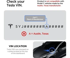 Spigen Tesla Model Y (~2024) ir Model 3 (2021-2023) dėžutė daiktams po ekranu, planšetinio kompiuterio laikiklis, skirta Tesla Model Y ir 3 priedams