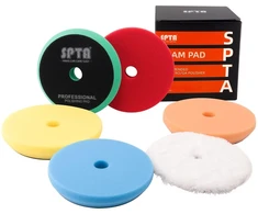 Spta poliravimo kempinės, 5 dalių 125 mm velcro poliravimo padėklai, poliravimo padėklai, poliravimo priedas, vaško kempinės, automobilio poliravimo padėklas, poliravimo padėklas, kempinių poliravimo putų rinkinys 125 mm ekscentriniam poliravimui