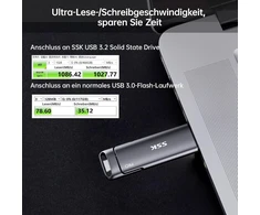 Ssk išorinis usb c ssd 512 gb išorinis kietasis diskas, iki 1000 mb/s, greitas usb atmintukas, dvigubas usb c + usb a usb atmintukas 3.2 gen2 atminties kortelė, skirta iphone 15/ps4/android telefonui/planšetiniam kompiuteriui/windows/mac