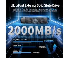 Ssk usb 2tb išorinis ssd iki 2000 mb/s, type-c išorinis kietasis diskas solid state drives usb 3.2 gen 2x2 atminties kortelė iphone15/16 pro prores mac/wtg/android, cinko lydinys