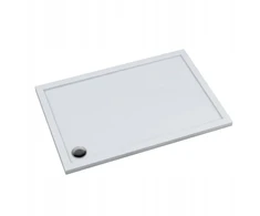 Stačiakampis dušo padėklas 100x90 sharper 90x100 Schedpol Schedline žemas baltas