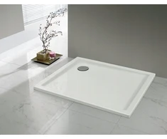 Stačiakampis dušo padėklas Prestige Bza/pr 90x80x3 cm | Sanplast | Akrilinis |