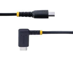 Startech.com 2 m usb-c įkrovimo laidas su kampiniu kištuku ir 60 w pd 3a - tvirtas greito įkrovimo laidas su aramido pluoštu - usb-c į usb-c laidas - usb 2.0 type-c laidas mobiliajam telefonui, planšetiniam kompiuteriui
