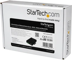 Startech.com 2 prievadų nuoseklusis įrenginių serveris į Ip, Rs232, metalinis ir montuojamas, nuosekliųjų įrenginių serveris
