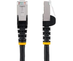 Startech.com 50 cm Cat6a kabelis - Lszh mažai dūmų be halogenų - 10 gigabitų Rj45 Lan kabelis - Sftp pataisos kabelis - juodas - Cat6a instaliacinis kabelis - ekranuotas tinklo kabelis / ethernet kabelis (nlbk