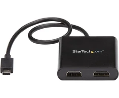 Startech.com usb-c į dvigubą hdmi adapterį, usb type-c multi-monitorius mst šakotuvas, dvigubas 4k 30hz/1080p 60hz hdmi nešiojamojo kompiuterio ekrano plėtiklis / skirstytuvas, ypač ilgas integruotas kabelis, tik windows (mstcdp122hd)