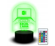 Statuetė Led Usb Lempa Excel Iš Ryto Kaip Grietinėlė Juokinga Korpo Dovana