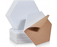 Stiprintuvas Baltos akustinės panelės šešiakampės 12 vnt. 30x26x0,9 cm