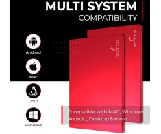 Storite išorinis nešiojamas kietasis diskas 120gb su Usb 3.0 išorine atsargine duomenų saugykla greitam duomenų perdavimui, tinkamas Pc, Mac, Windows, žaidimams, nešiojamam ir staliniam kompiuteriui (raudonas)