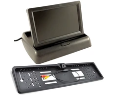 Sulankstomas monitorius atbulinės eigos kamera rėmelyje 8 led 12v