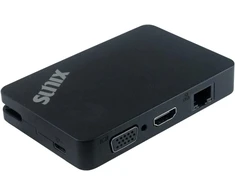 Sunix Ccv50pb mini daugiafunkcinė doko stotis plius maitinimas su Usb 3.0 / gigabitiniu ethernet / Vga / Hdmi