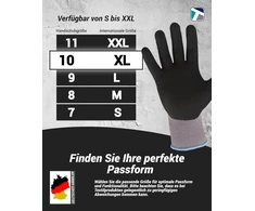 Super Tech Flex nailoninės megztos darbo pirštinės juodos/pilkos spalvos, dydis 10, 12 poros