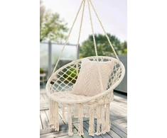 Sūpynės sodo nameliui 120cm gandralizdis sodo pakabinamas krėslas boho