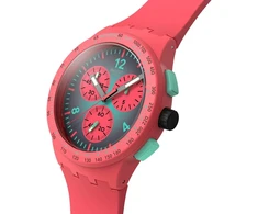 Swatch Paradiso Kinetiko Raudona Modern laikrodis, raudonas, modernus