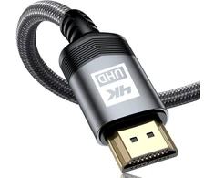 Sweguard 4k Hdmi 3 metrų kabelis, Hdmi 2.0 į Hdmi kabelis 4k @ 60hz 18gbps, nailono pynės kabelis, paauksuotos jungtys su Ethernet/audio Return Channel, suderinamas video 4k Uhd 2160p, Hd 1080p, XBOX Ps4 (pilkas)