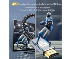 Sweguard 4k Hdmi kabelis 4k @ 60hz 18 Gbps didelės spartos Hdmi 2.0 nailono pintas kabelis paauksuotomis jungtimis su ethernet garso grįžimo kanalu suderinamas su video 4k Uhd 2160p Hd 1080p