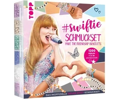 Swiftie 'pasidaryk draugystės apyrankes' juvelyrinių dirbinių rinkinys: instrukcijos ir medžiagos 30 apyrankių gamybai, daugiau nei 1000 įvairių spalvų ir raidžių karoliukų