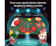 Switch valdiklis, belaidis Switch Pro valdiklis, skirtas Switch/switch Lite/switch Oled, belaidis žaidimų valdiklis, skirtas Pc/ios/android su Rgb/programuojamu/judesio valdymu/vibracija/turbo/pažadinimu (raudonas)