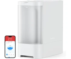 Switchbot drėkintuvas, higieniškas šaltas garinimas, labai tylus 18 Db (sniego triukšmas) miegamajam su išmania Moist programėle ir valdymu balsu, programėlės žadintuvas, 4.5 L talpa, palaiko Alexa ir Google