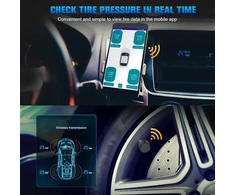 Sy36201 abs ir metalinis tpms padangų slėgio stebėjimo sistema realaus laiko temperatūros ir slėgio rodymas 0–100 psi automobiliui, priekabai, numatytasis
